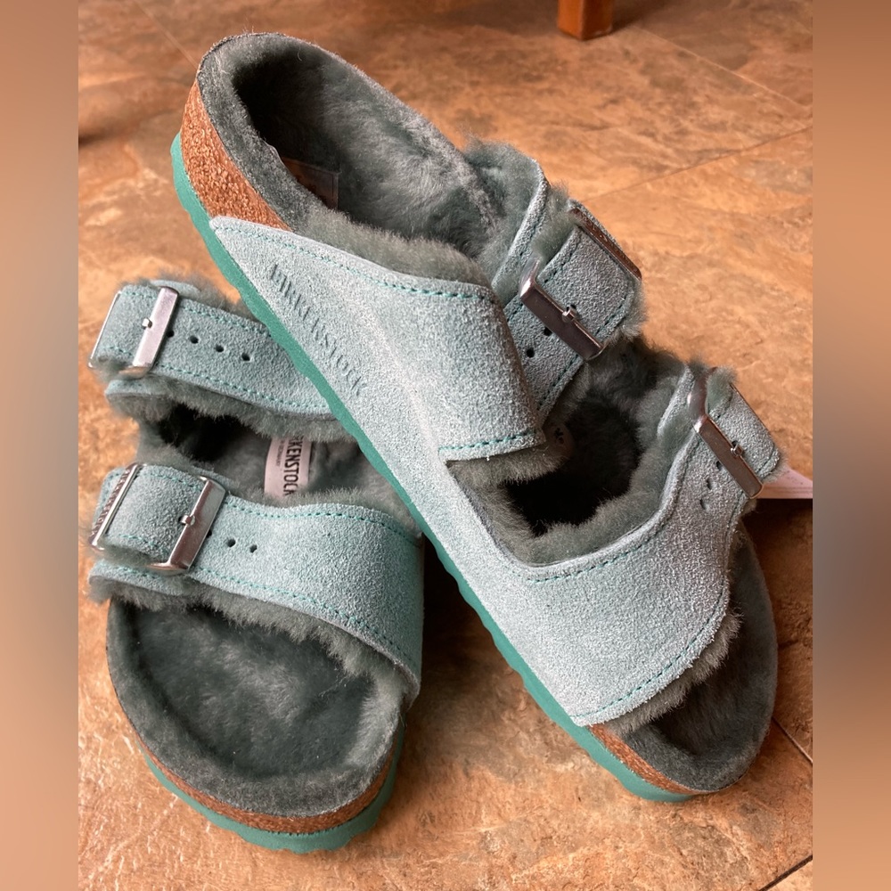 Birkenstock arizona shearling beryl sandals-suede size36 EU (US 5-5.5) - Picture 8 of 8